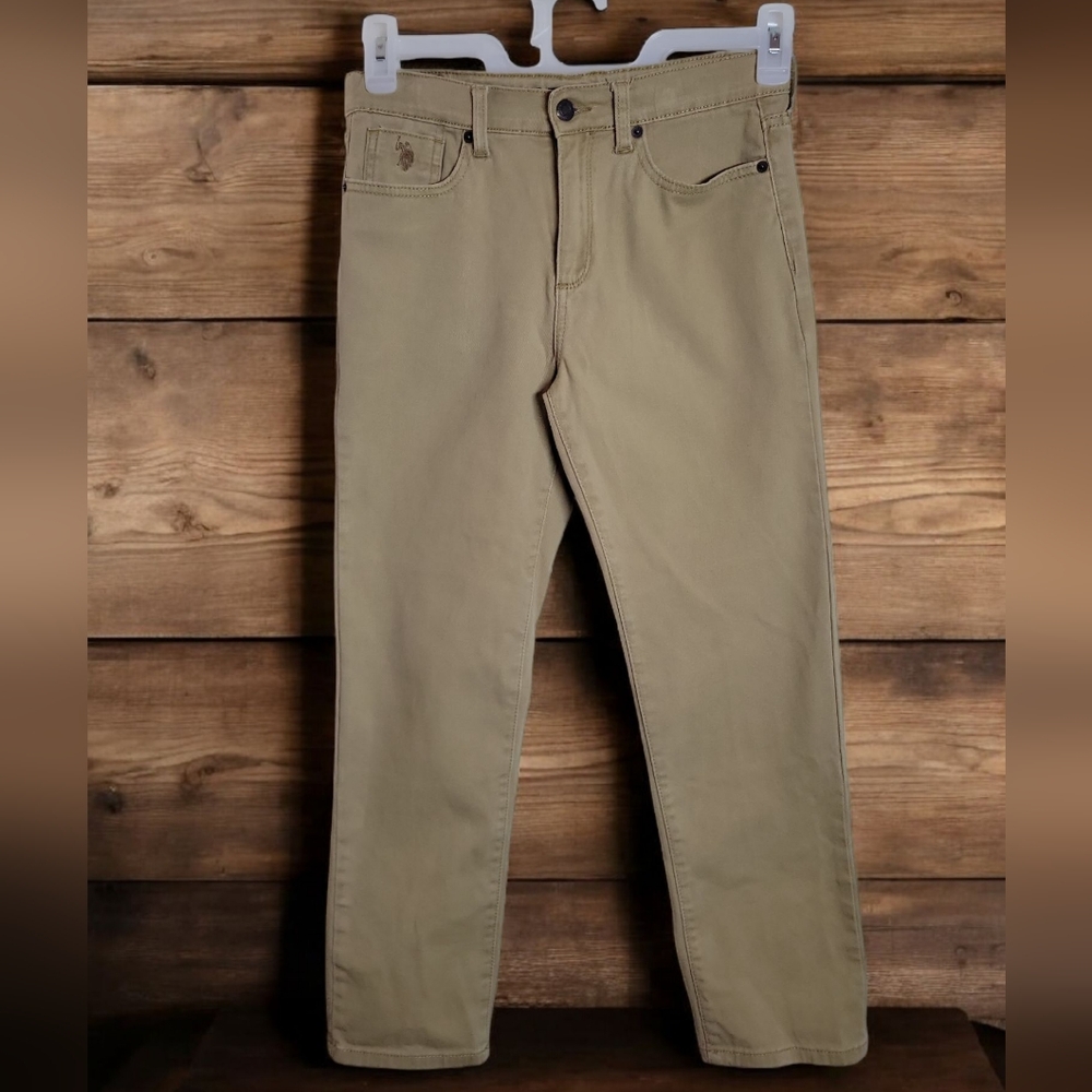 2 Pair US Polo Assn. Teenage Boy Khaki Pants Size 14